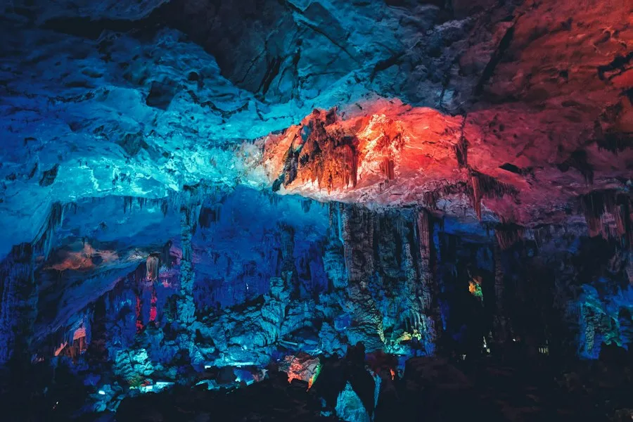 Photo natural caves formations research analysis